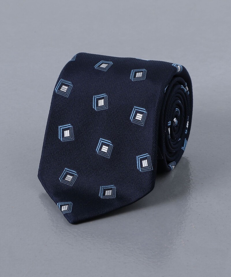 緹花織方形紋時尚領帶